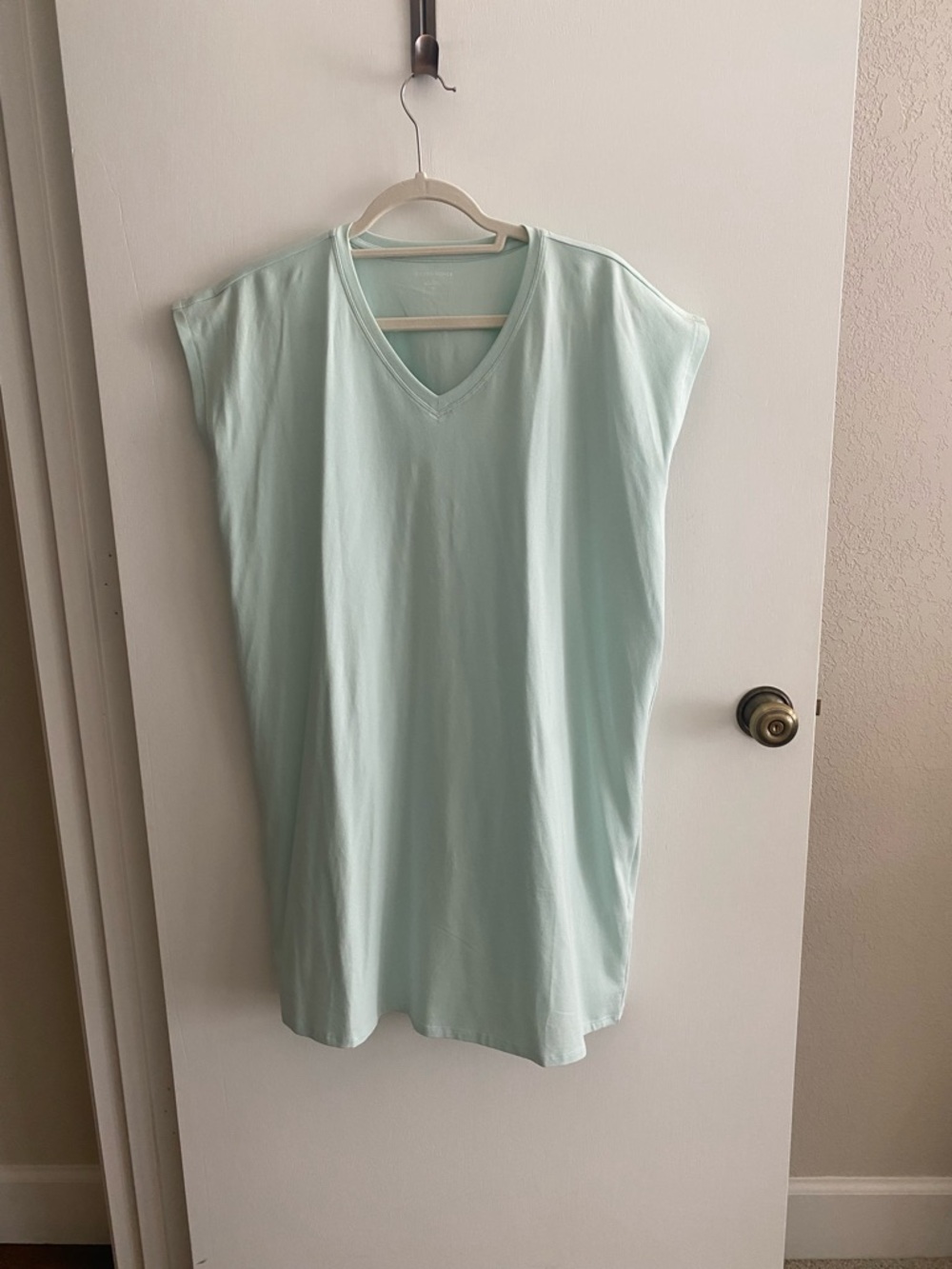 Eileen Fisher Mint V-Neck Relaxed Short Dress